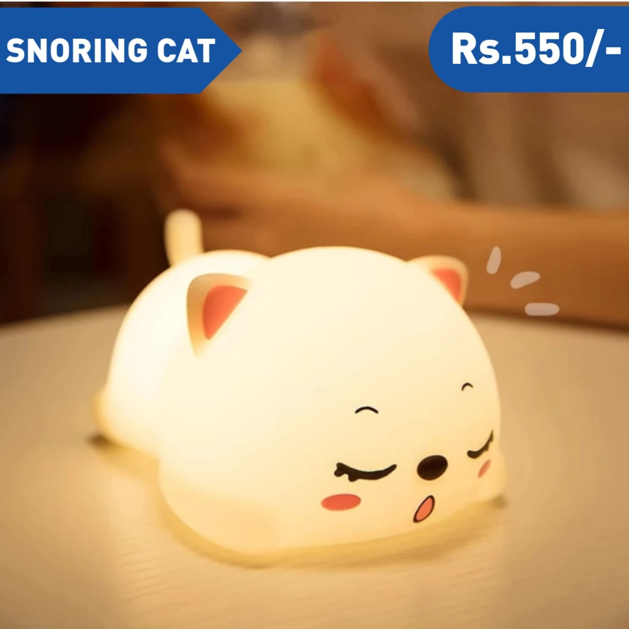 SNORING CAT SILICON LAMP