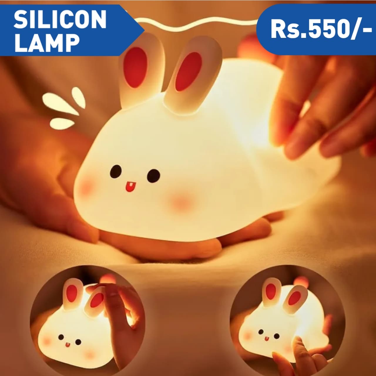 SLEEPING RABBIT SILICON LAMP