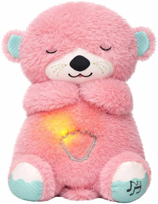 breathing teddy pink