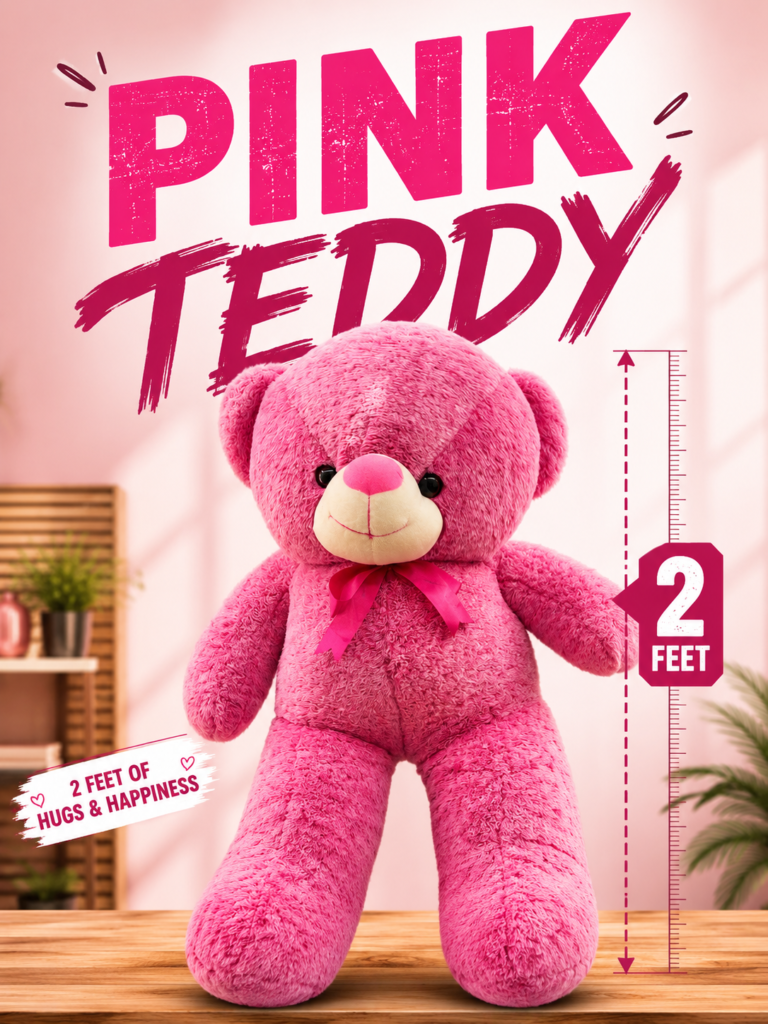 PINK TEDDY 2feet