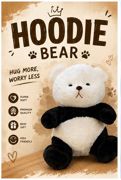 Hoodie bear (55cm)