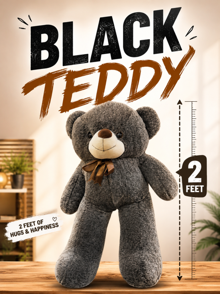 Black teddy 2feet